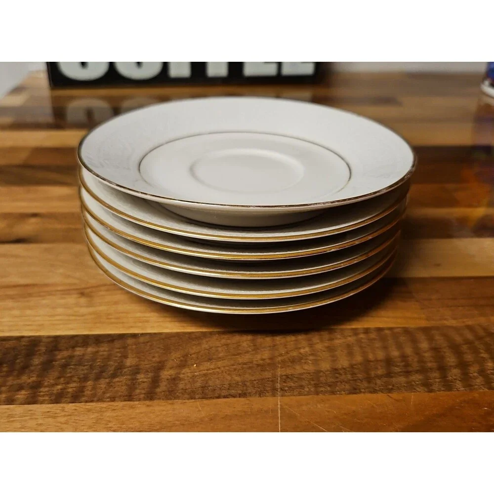 Set of 6 Vintage Noritake Ivory China Tulane 7562 6